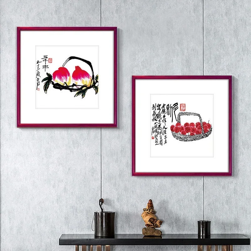 

Dining room decoration Painting Qi Baishi Chinese painting Modern new kitchen dining room wall life mural decoration Qi Baishi