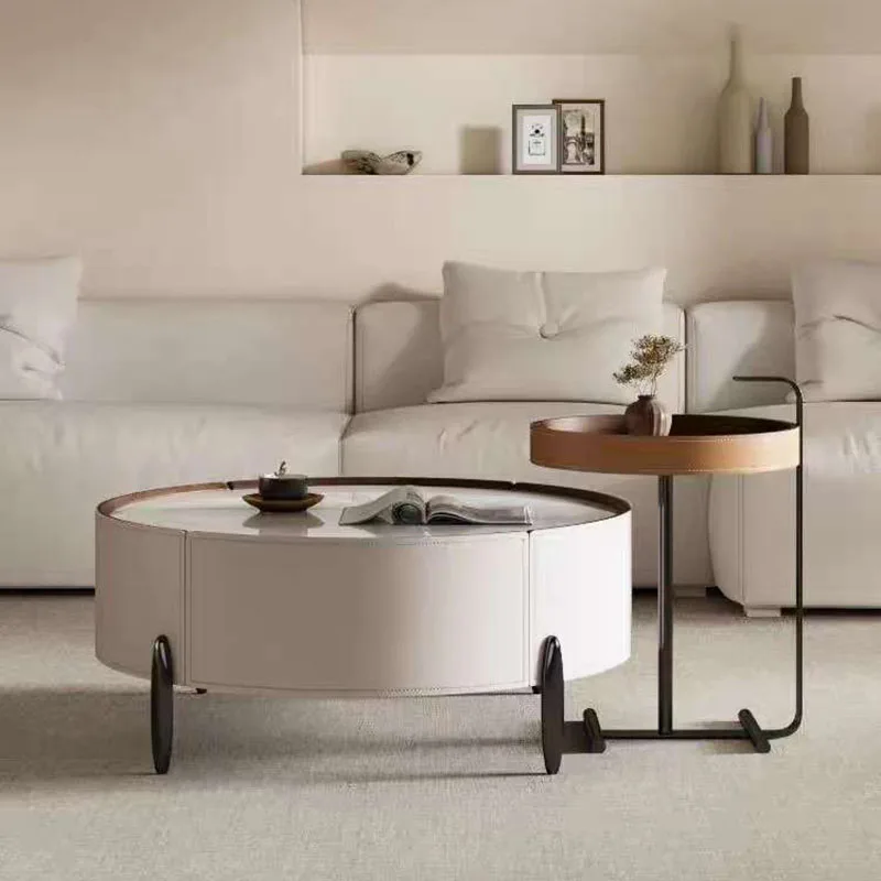 

Storage Design Coffee Table Trau Metal Simple Round Small Side Table Nordic White Couchtisch Wohnzimmer Furniture For Home