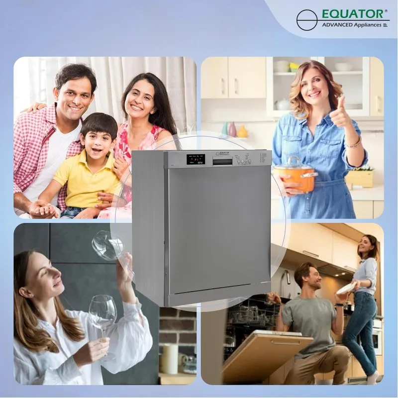 Equator 24 in Dishwasher 14 pl SANI 150F Water 3.4g Quiet 51 dB 120V E-Star (Stainless) 6