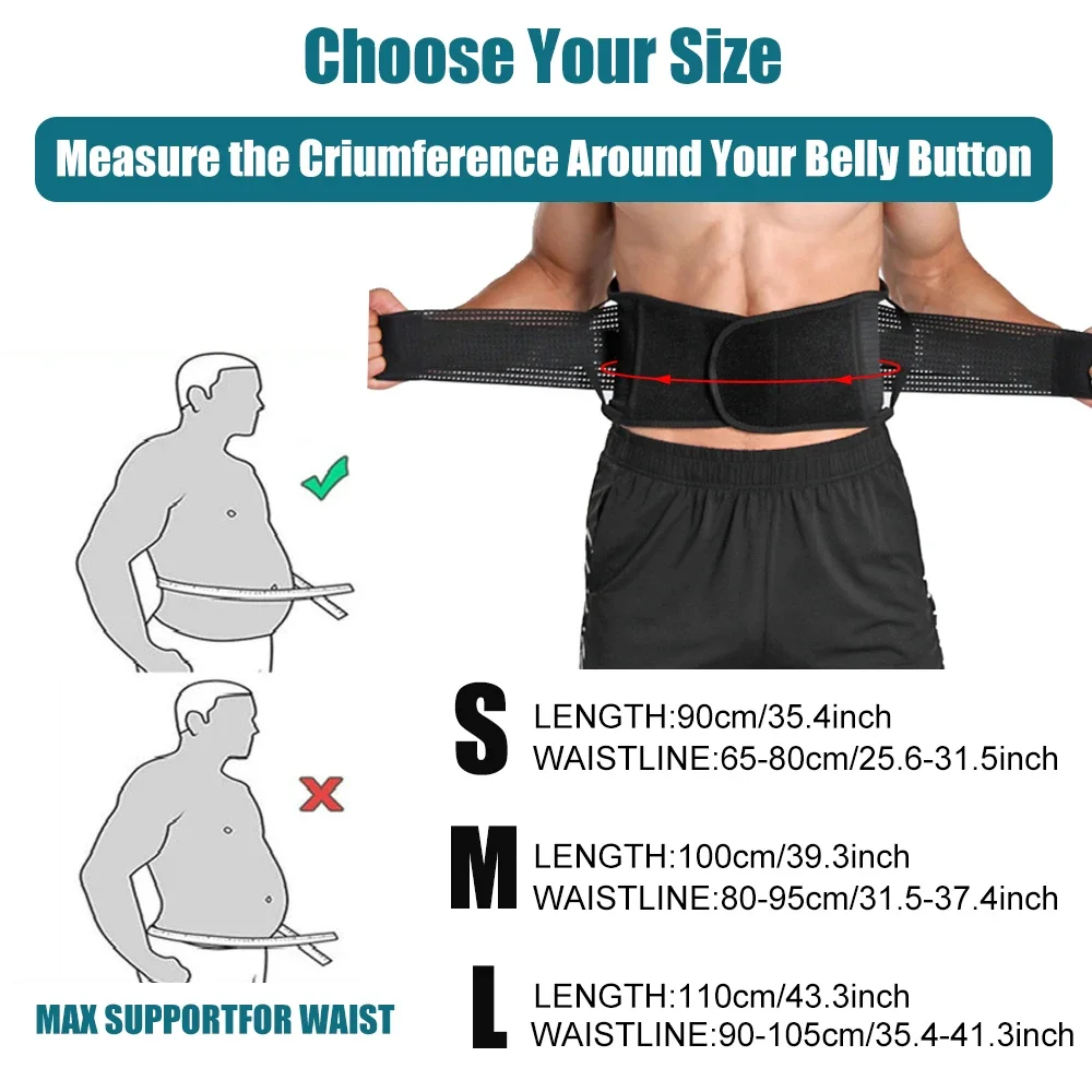 Adjustable Back Lumbar Support Belt Lower Back Brace for Lifting Herniated Disc Sciatica Pain Relief Breathable Lumbar Brace lumbar support belt back brace waist support belt back support belt weightlifting belt waist trainer belt weightlifting waist belt