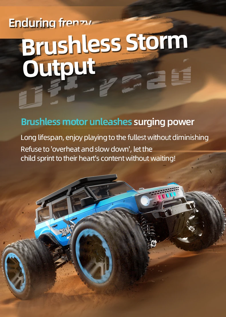 Teeggi 16102 PRO Hochgeschwindigkeits-RC-Auto, 70 km/h, Allradantrieb, Offroad, Drift, professionelles Rennauto, 16101 50 km/h, Monstertruck, Spielzeug, Geschenke – Detail 4