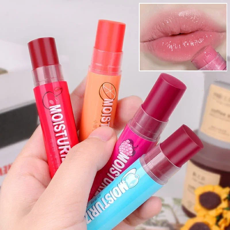 Lasting Moisturizing Colored Lip Balm Nourishes Lip Reduce Liplines Anti Crack Lipsticks Orange Juice Natural Lips Care Lipgloss