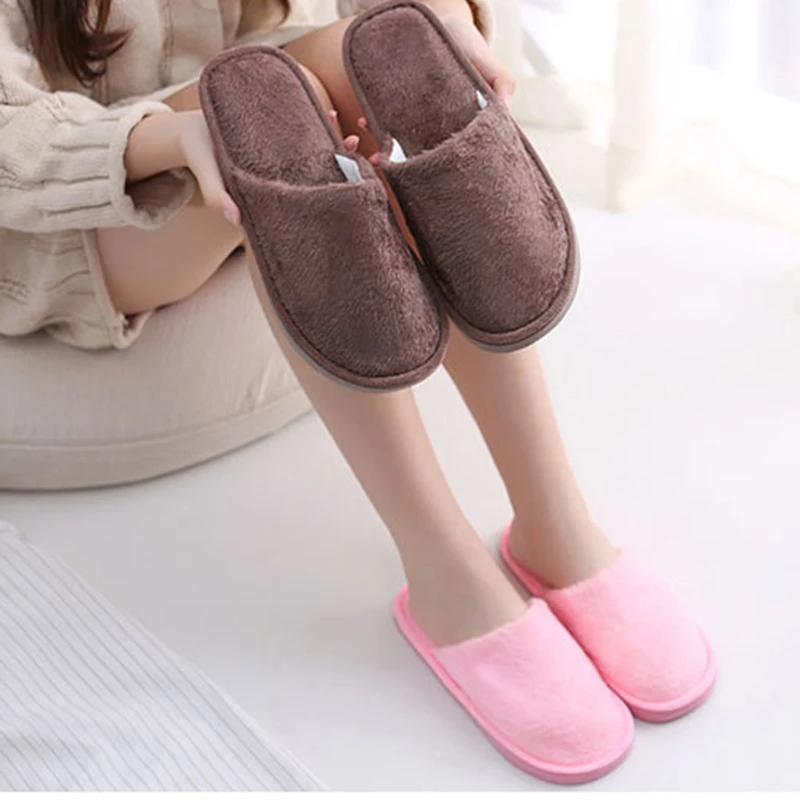 Faux Suede Fuzzy Slippers Mule Bedroom Slippers Women Home