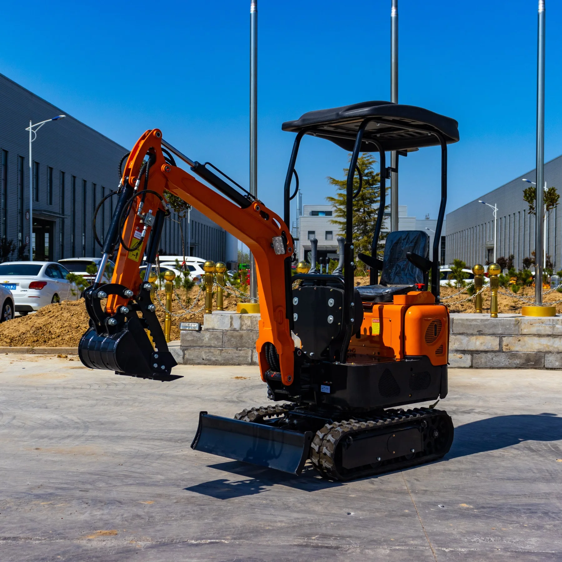 Machine de terrassement HT18, prix bon marché, petite pelle de sobator de 1 tonne, mini-sobators de cabine de 1600kg