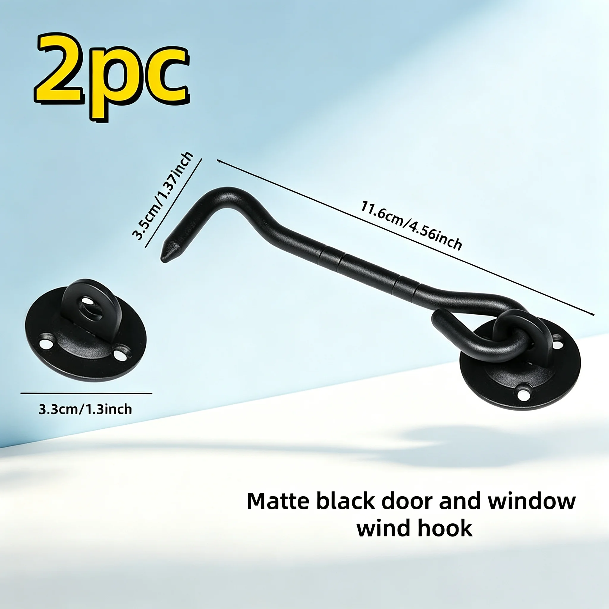 Heavy-Duty Hook Eye Door Lock for Sliding Doors, Cabinets, and Fences
