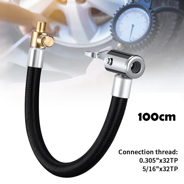 car Tyre Inflatable Connecting Hose Inflatable Pump Quick Inflatable Extension Hose Suitable for Car Bike Motorbike Repair Tool