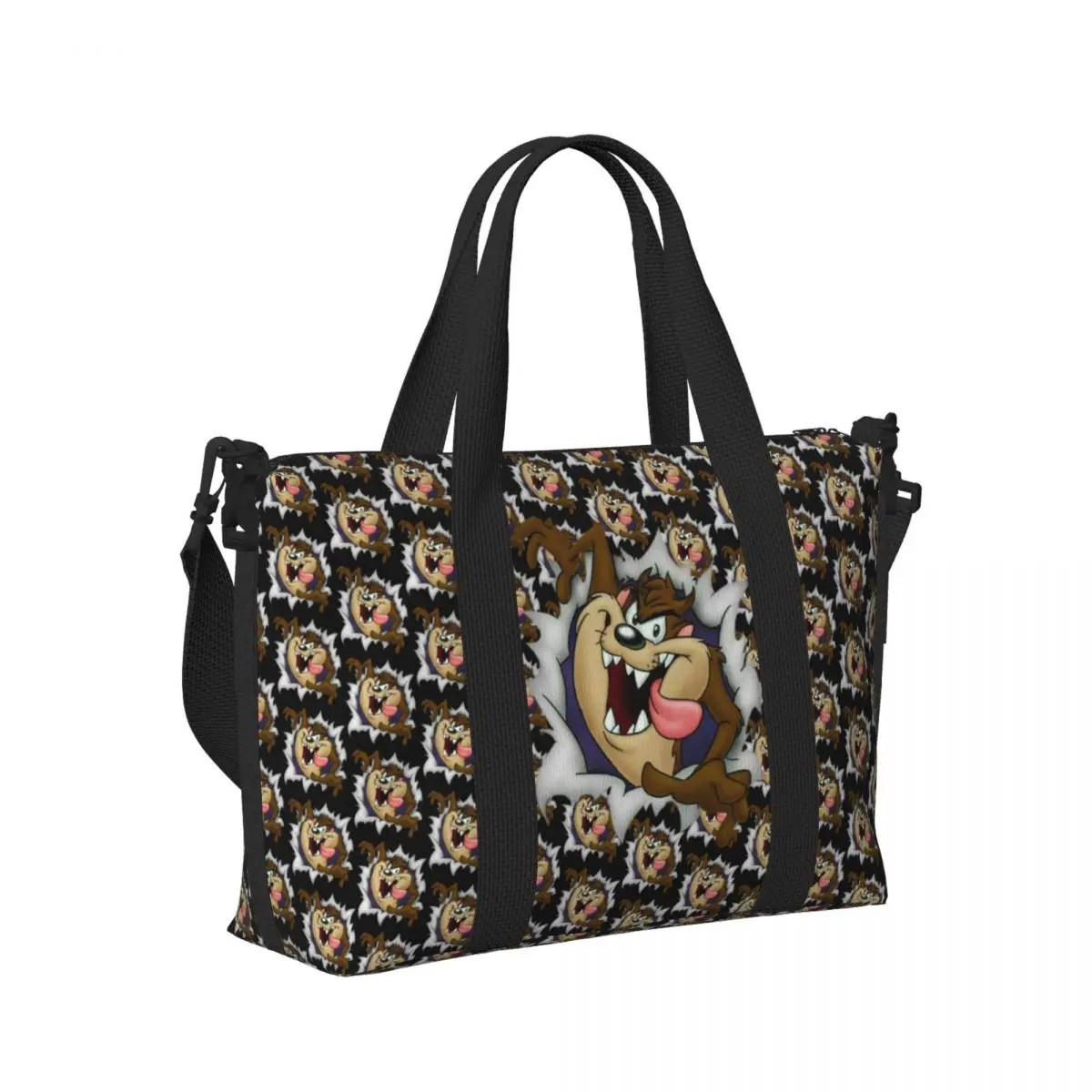 Tasmanian Devils Beach Tote Bag Women Extra Large Gym Carry On Taz Cartoon Comic Travel Shopping Bags travel bags duffel bag