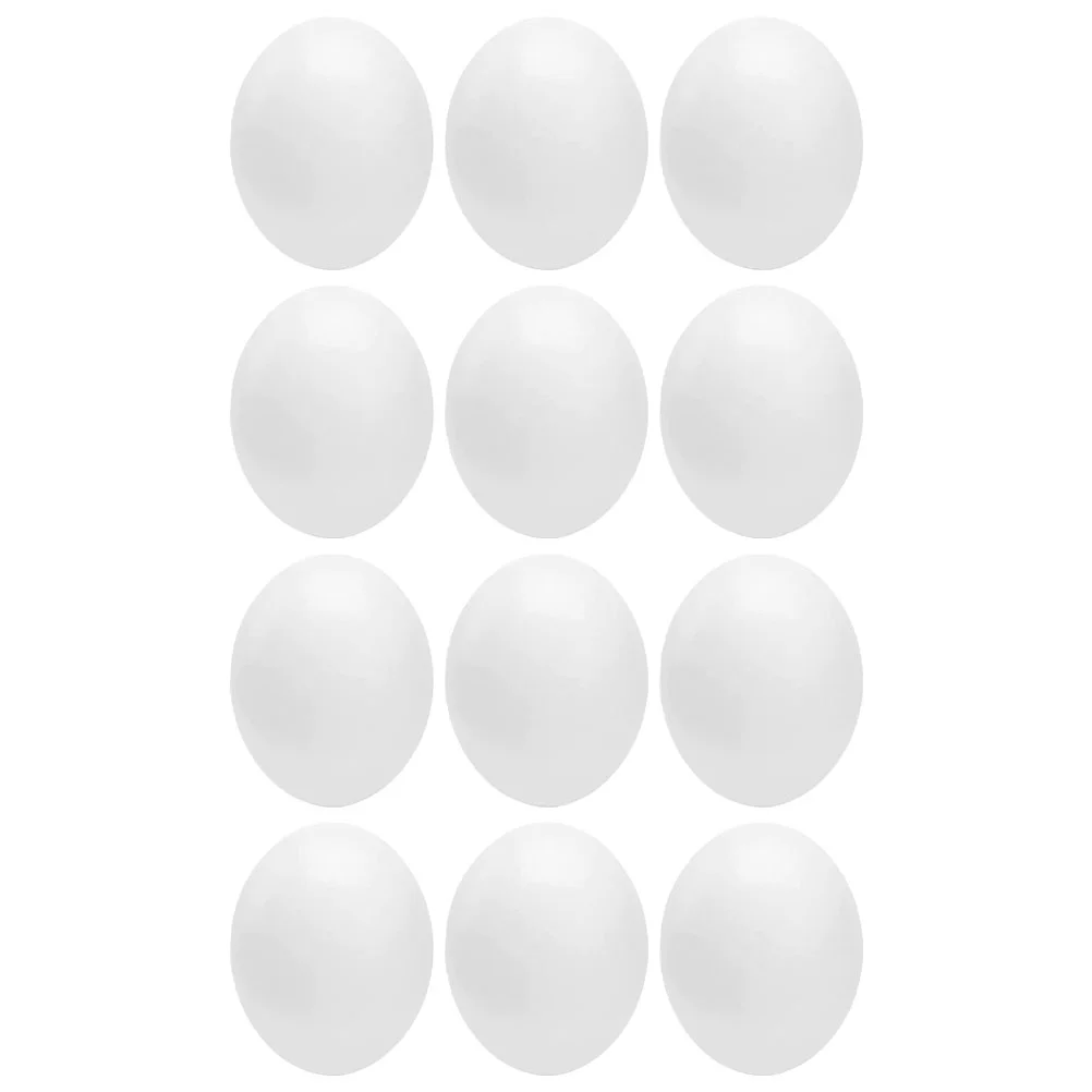 12 Pcs Mini Fake Delicate Simulated Solid Plastic Bird Accessories Toys Decoration Easter Eggs Help Lay Eggs Smooth