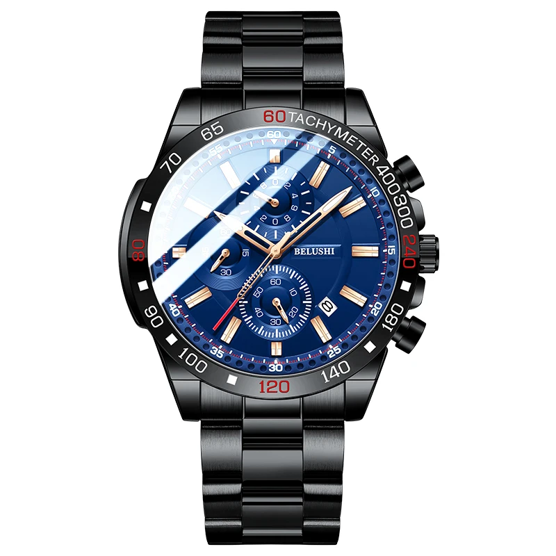 2022 Top Luxury Brand Watches For Men Sport Waterproof Quartz Men Watches Business Chronograph Stainless Steel Relogio Masculino 