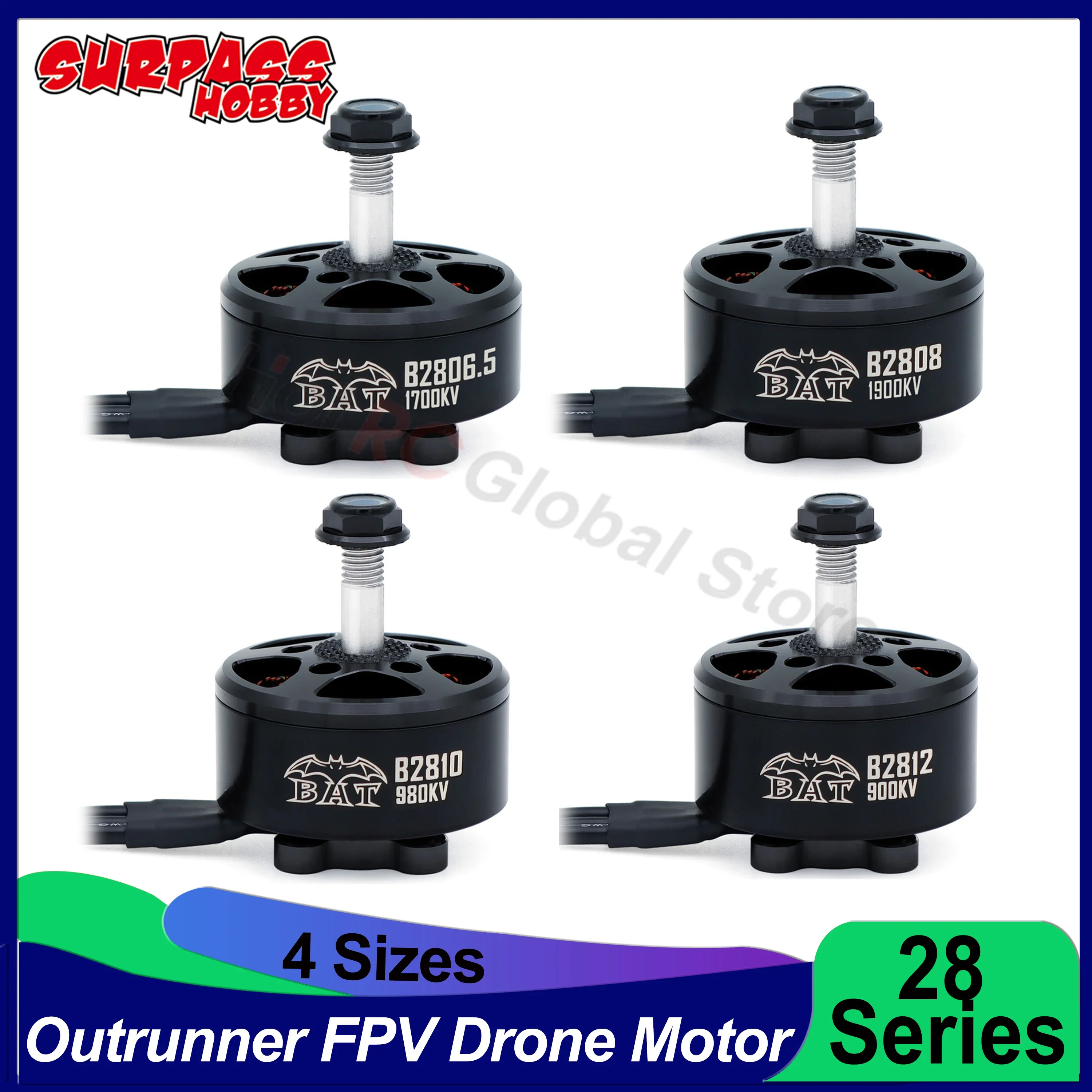 Surpass Hobby 2806.5 2808 2810 2812 Outrunner Motore Brushless 3-6S Per Rc Fpv Racing Freestyle Frame Droni Apex Mark4 Xl7 7 Pollici