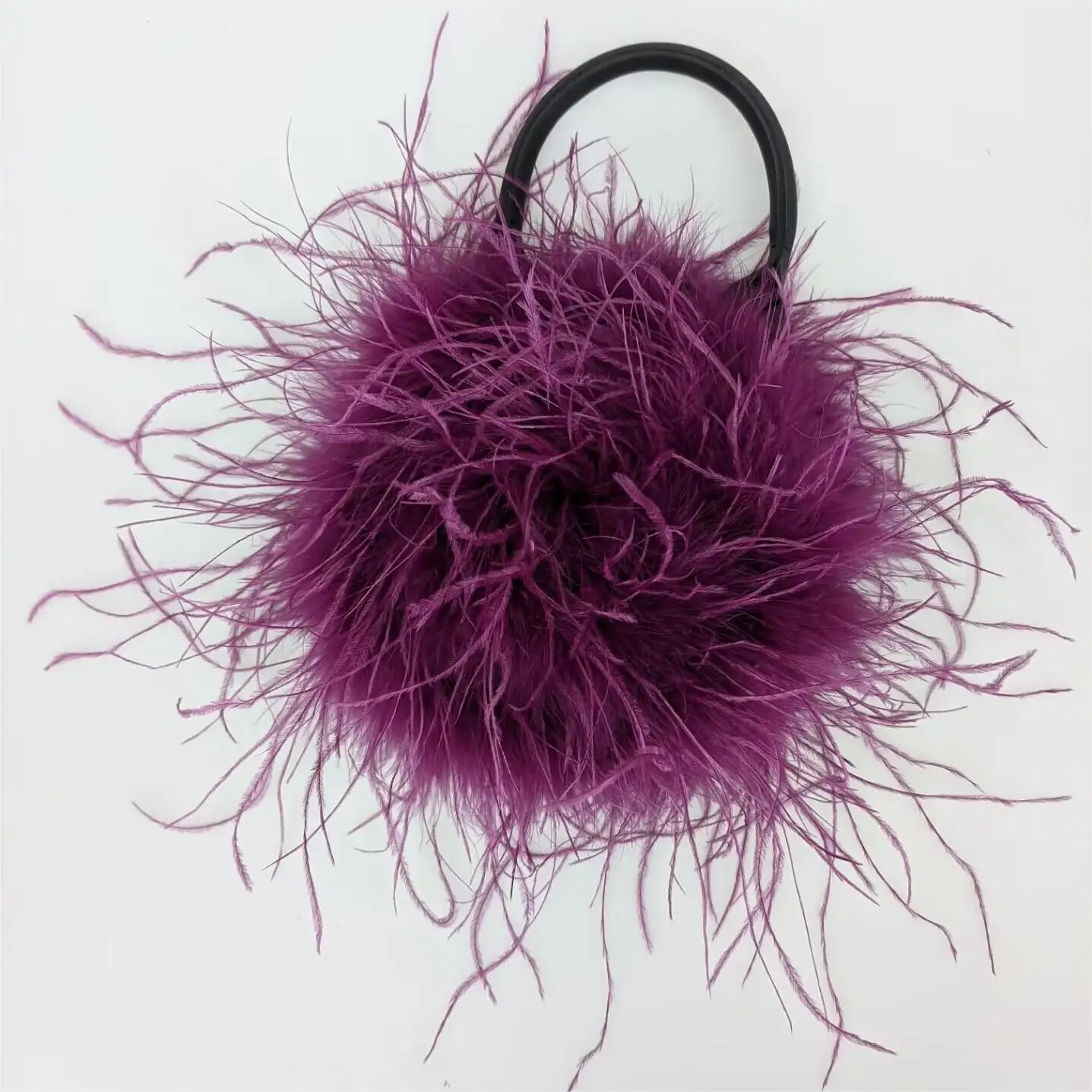 Fluffy Handbag for Women Real Natural Ostrich Feather Mini Bag Furry Romantic Party Concern Dinner Wedding Bride Fashion 3