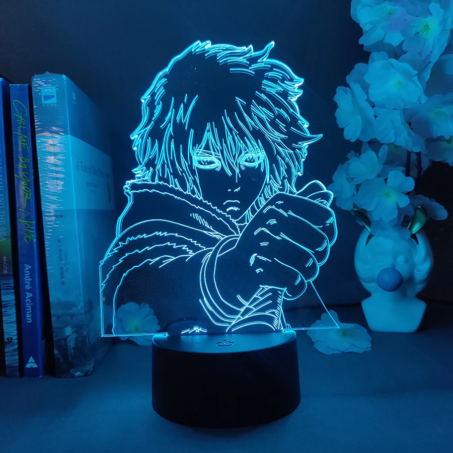 

Vinland светодиодная аниме-лампа в стиле саги, фигурка ночного светильника Thorfinn, манга, эстетические настольные лампы, 3d Голограмма, неоновая детская комната, присутствие женских ламп