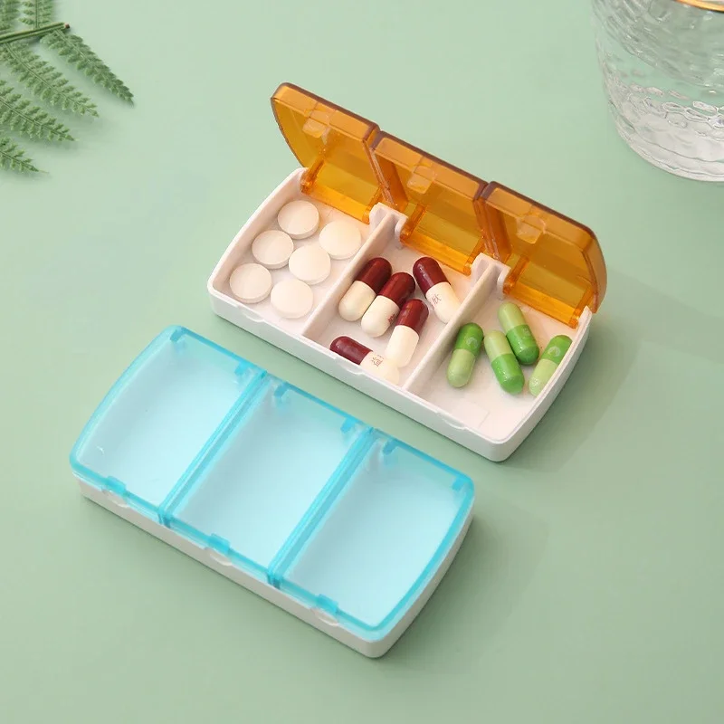 미니 정리함 케이스 알약 상자, 여행용 태블릿 거치대 용기, 의약품 보관 상자, 태블릿 정리함 케이스, 3 그리드, 핫, 신제품