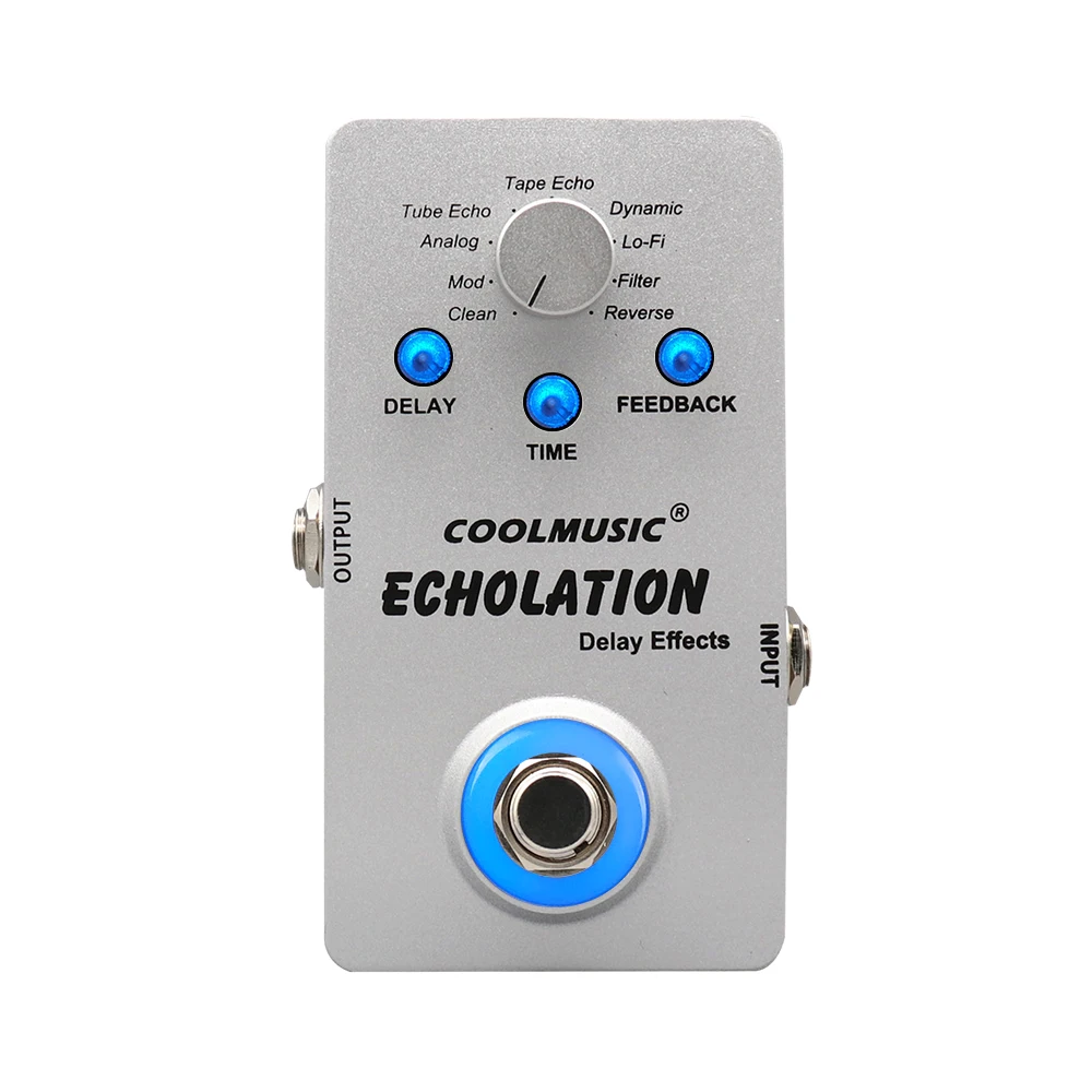 

OEM ODM Guitar Pedal Echolation Digital Delay Pedal with 9 Effects