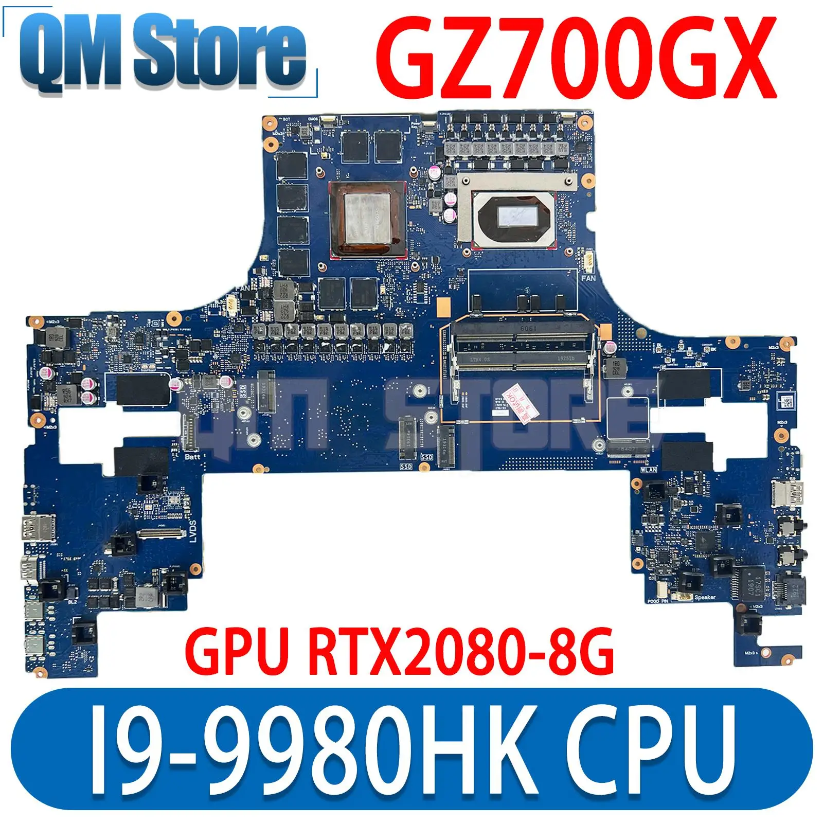 Scheda Madre Gz700Gx Per Scheda Madre Per Laptop Asus Gz700G Az700G Az700Gx I9-9980Hk Cpu Rtx2080/8G Gpu Scheda Principale Ddr4