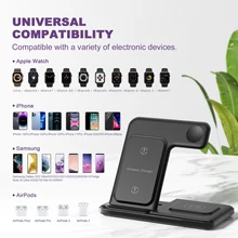  3 in 1 Wireless Charger for iphone 13/14 Pro max/12 15W Wireless Charging Station for Apple Watch/AirPods Pro 