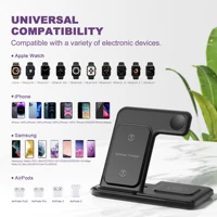 3 in 1 Wireless Charger for iphone 13/14 Pro max/12 15W Wireless Charging Station for Apple Watch/AirPods Pro - Image 2