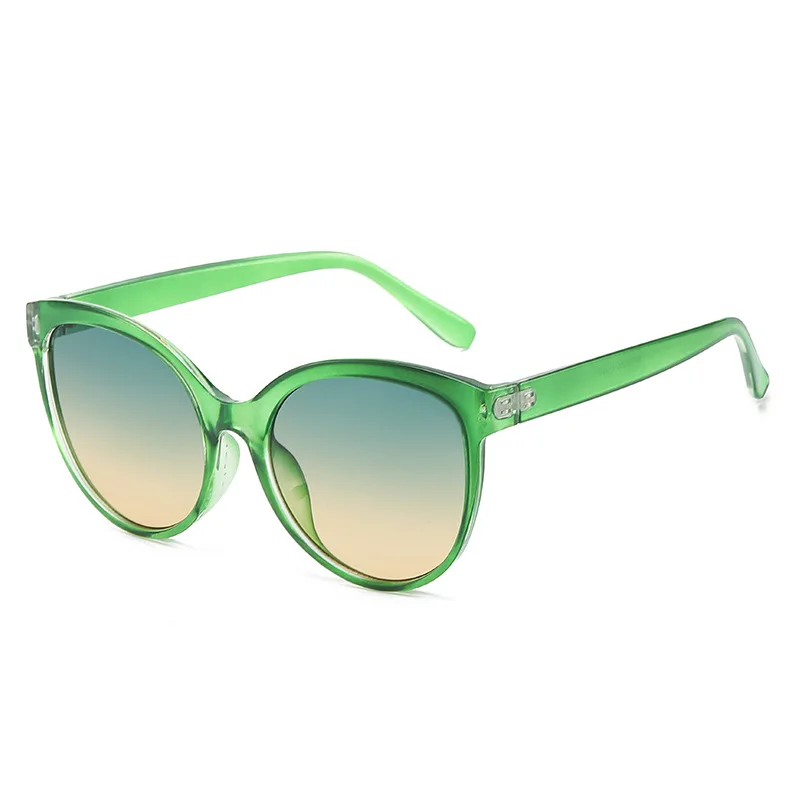 1pcs New Cat Eye Sunglasses Woman Fashion Big Frame Cat Sun Glasses Female Retro Shades UV400 Black White Color Oculos De Sol