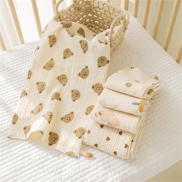 Cotton Muslin Baby Face Towel Long Burp Cloth for Newborn Kindergarten Hand Towels Infant Drooling Bibs Washcloth Baby Items 1
