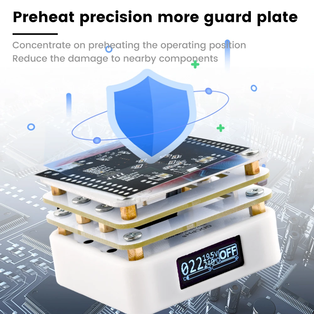 MHP30 Mini Hot Plate PCB SMD Board Soldering Plate Adjustable Constant Temperature Heating Tool Preheating Station Repair Tools