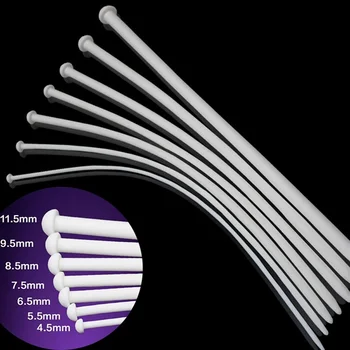 White Silicone Urethral Plug Catheter Sounds Penis Plug Chastity Device Urethral Dilators Stretching Sex Toys for Man 5