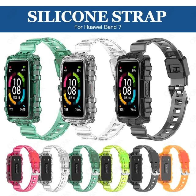 Silicone Watch Strap For Huawei Band 7/Honor Band 6 Belt Smart Bracelet  Replacement Wristband For Huawei Band 7 Correa Strap - AliExpress
