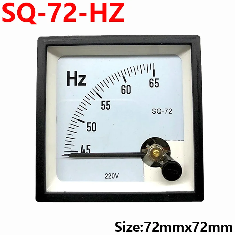 1Pcs SJ-72 45-55Hz 45-65Hz 55-65Hz AC 110V 220V 380V Frequency Table Herzt Meter CP-72 CZ-72 SQ-72