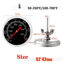 Precision Pizza Oven Thermometer for Home Baking and Cooking, 0 - 400℃ Temperature Gauge for BBQ and Grill (Type 4)