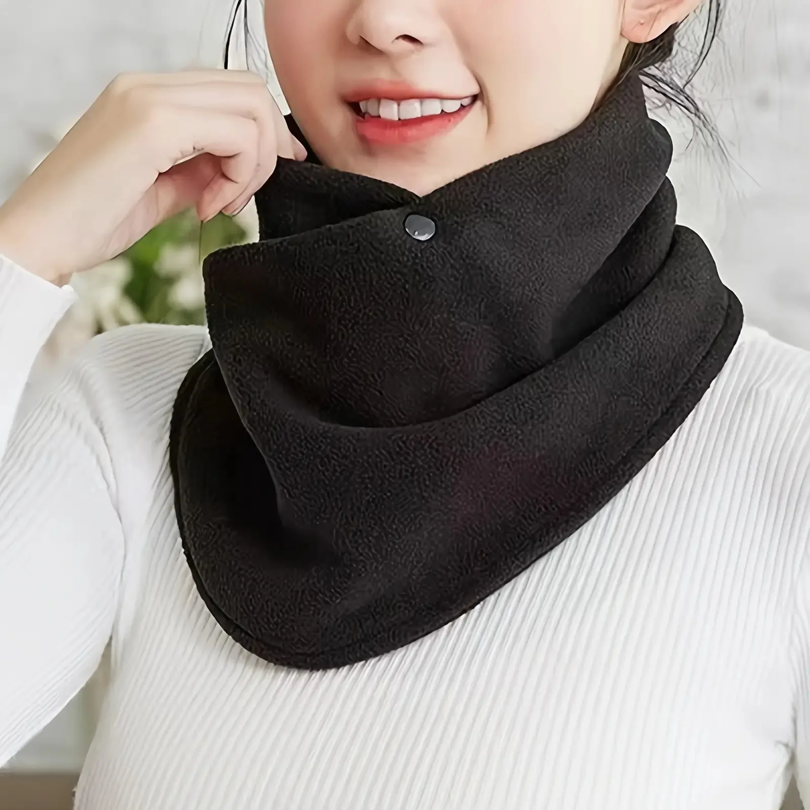 Winter Thick Fleece Warm Scarf, Unisex Windproof Cycling Neck Gaiter Headband