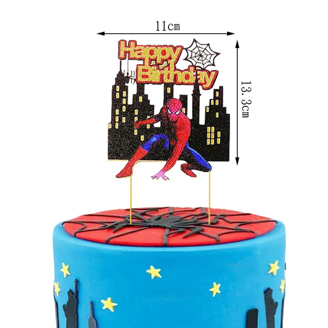 Spiderman Cake Toppers Birthday Cakes | Spiderman Cake Topper Printables -  7pcs - Aliexpress