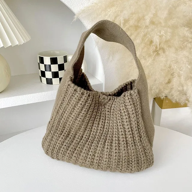 Korean Fashion Crochet Handbag Soft Slouchy Hobo Bag Vintage