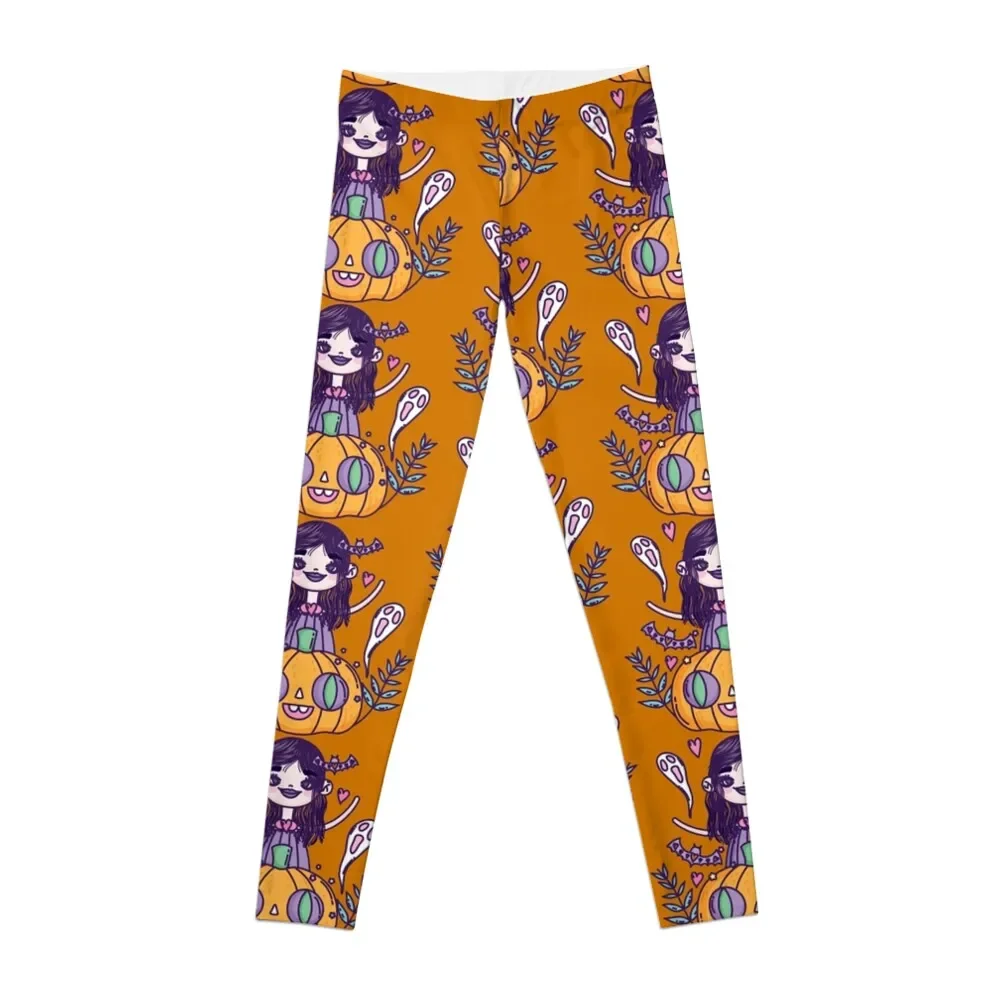 

Witch girl trick or treat happy halloween Leggings Jogger pants Women's sports pants joggers for Womens Leggings