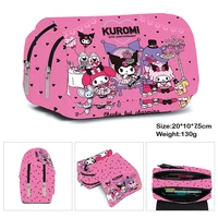 Printing Kuromi Double-layer Pencil Bag Primary and Secondary School Students Cartoon Pencil Bag Mochila Children's Gifts 5