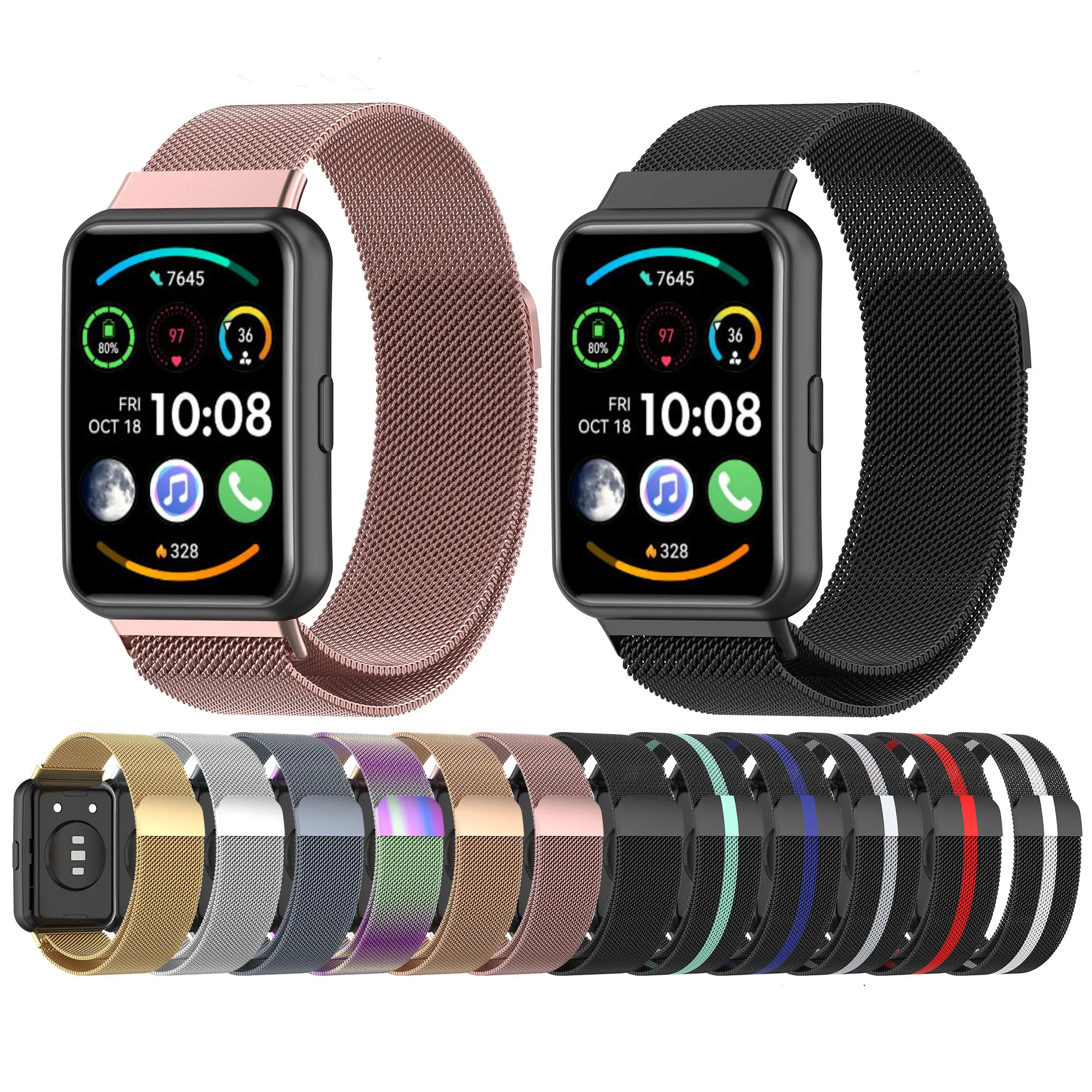 

Milanese Loop Strap For Huawei Watch Fit2 46mm Stainless Steel Correa Bracelet Huawei Watch Series Fit2 Active Watch Accessories