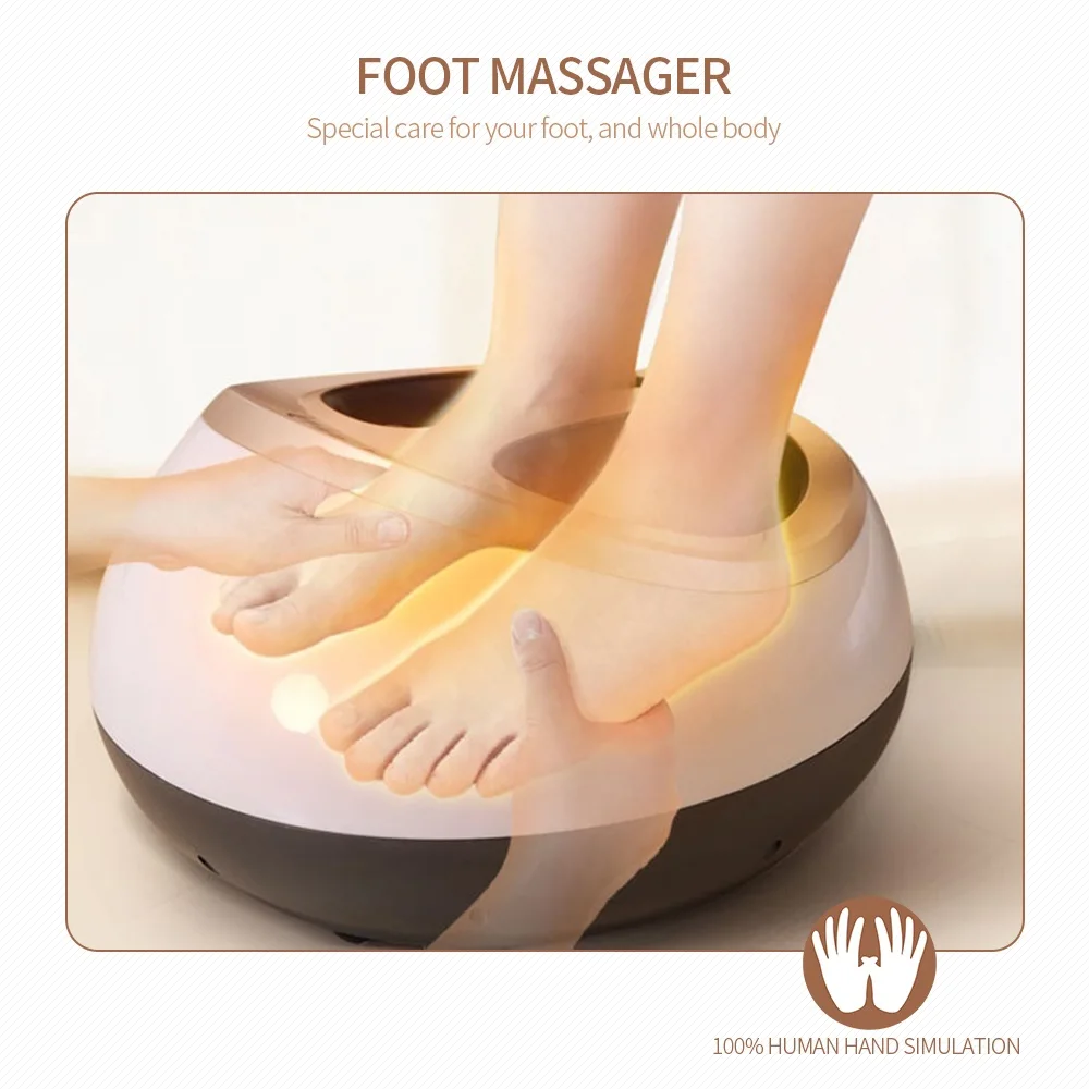 Masajeador eléctrico de pies, máquina de masaje de pies de 3 modos, alivia  la fatiga, vibración y pantalla LED con control remoto para uso diario