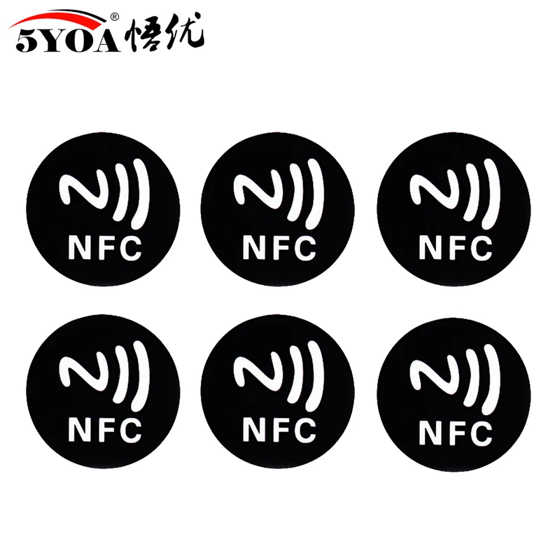 6pcs NFC Ntag213 Ntag215 Ntag216 TAG 213 13.56MHz Universal Label RFID Sticker Token Patrol Ultralight