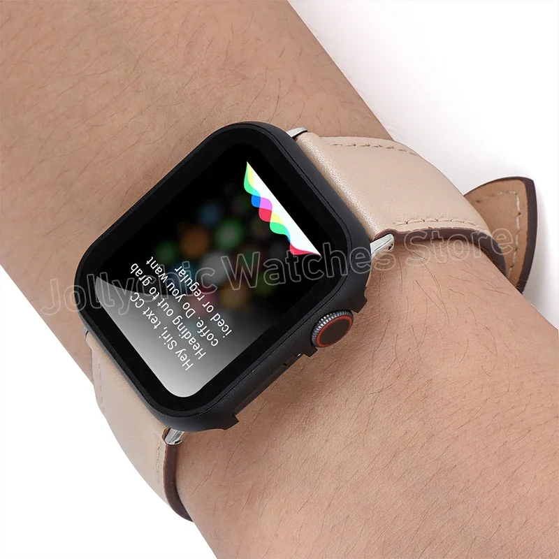 Premium Aluminum & Tempered Glass Protective iWatch Cover