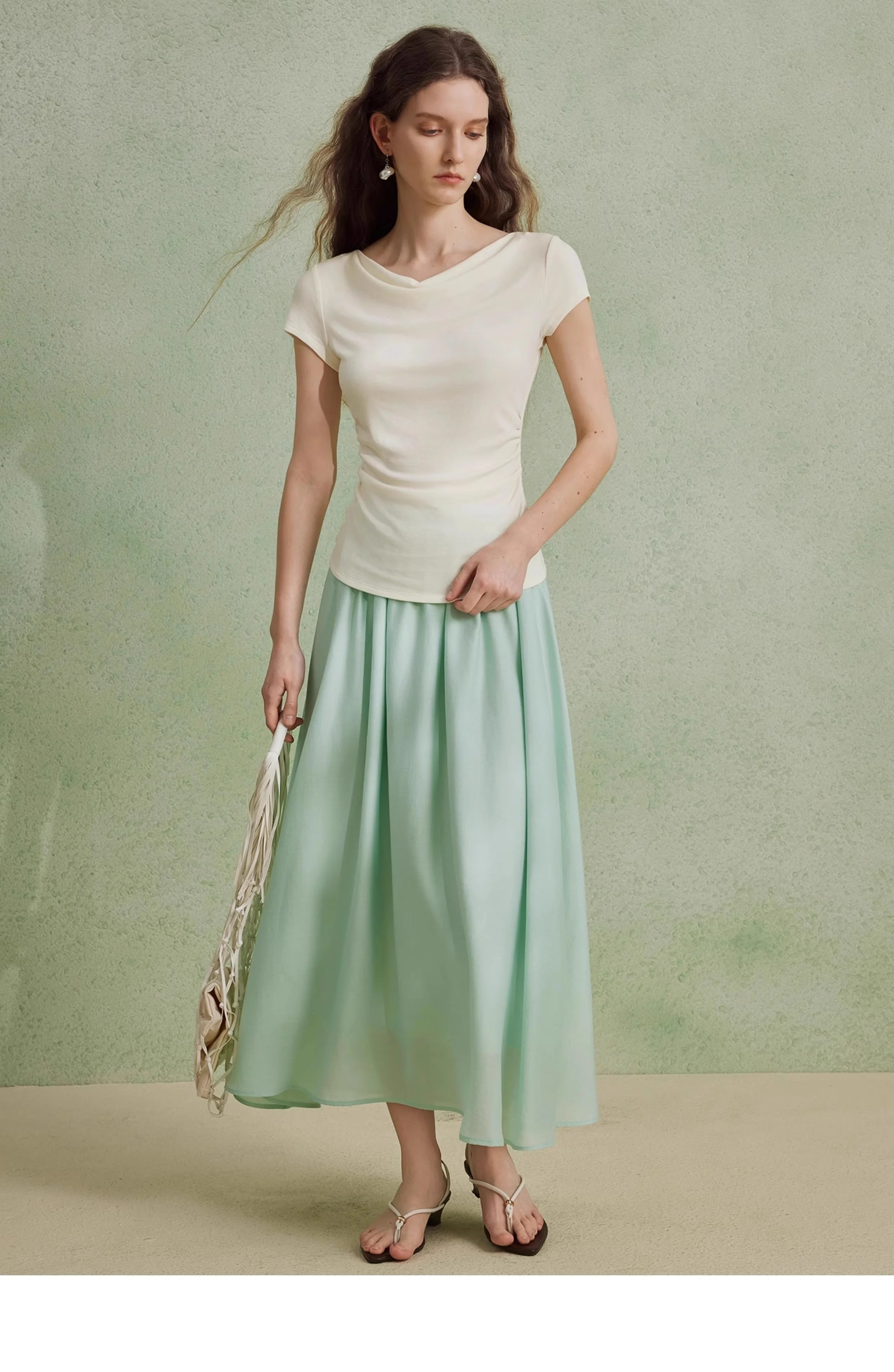 AEL Elegantes Kurzarm-Top für Damen, Sommermode, französischer Stil, schmale Passform, Hemd-Design, Freizeitkleidung – Detail 13