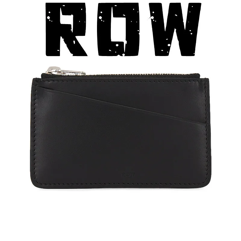 

ROW Women's 2023 Solid Color Minimalist Multi layered Design Women's Business Wallet Card Bag Portable Zipper