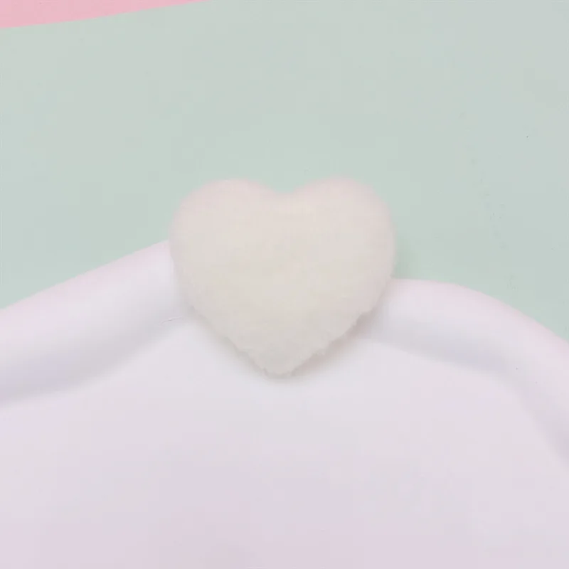 32pcs 4,5 cm Filz Sweet Heart gepolsterte Applikation für Kinder Stirnband Haars pange Zubehör Hüte Dekoration Patches – Detail 9