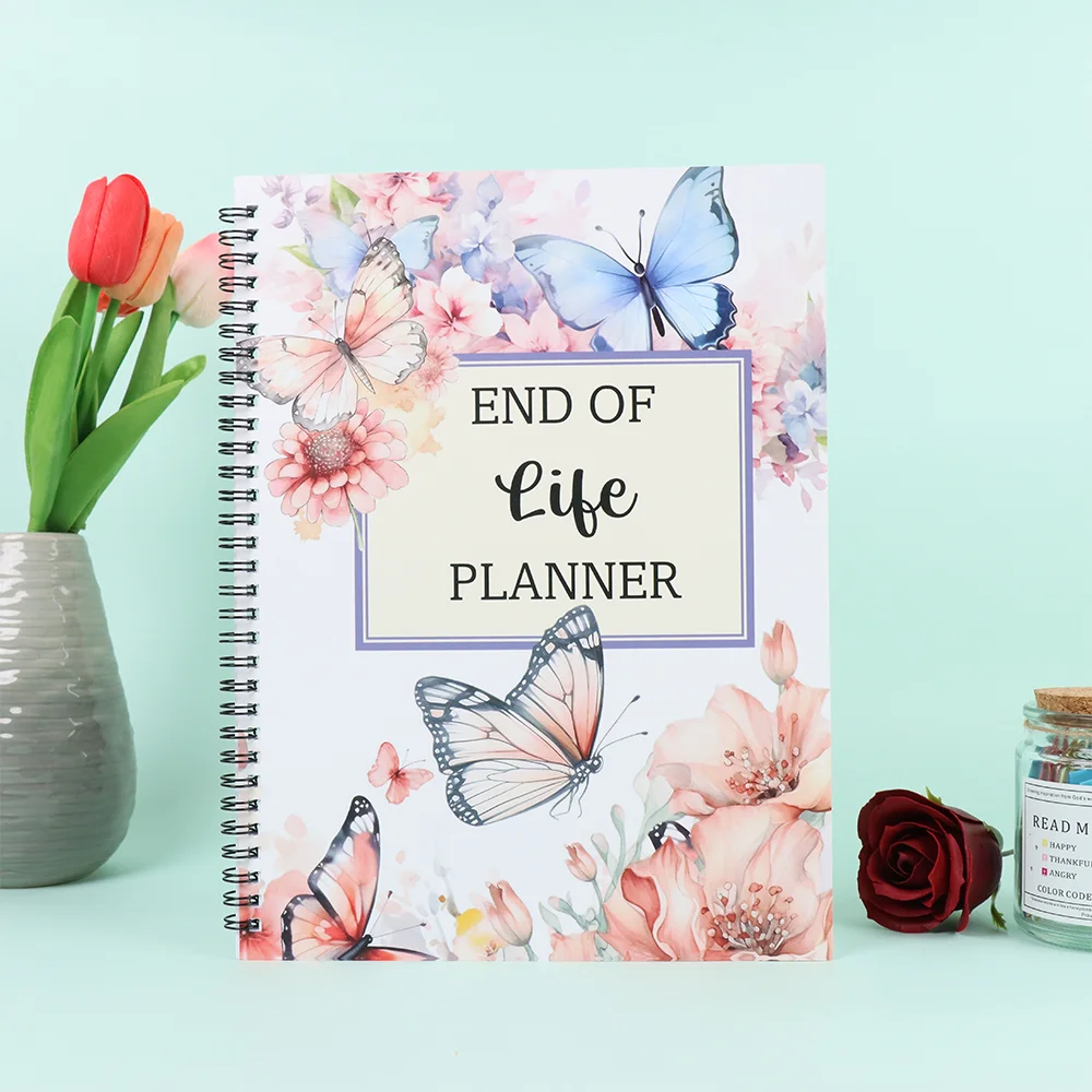 vintage design planner End of life planner guide to organizing property insurance important documents written in Eng