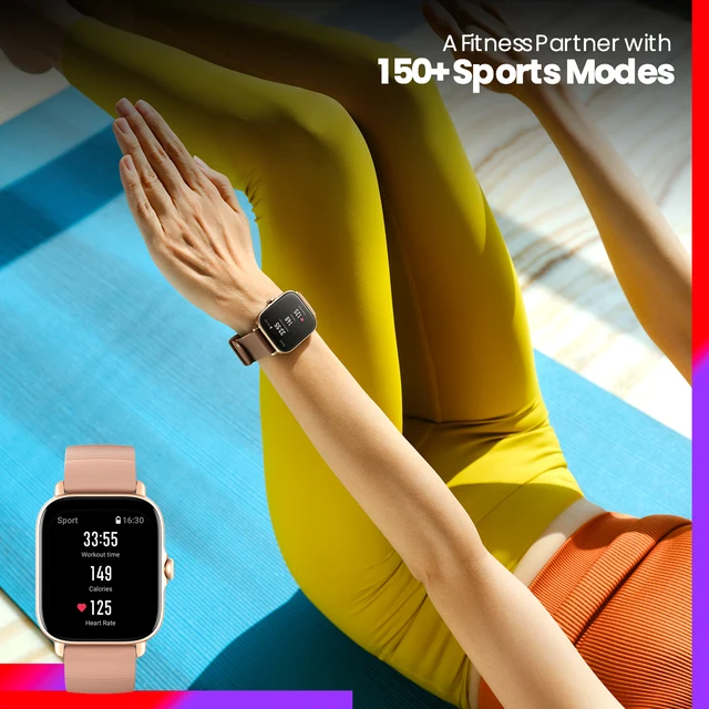New Amazfit GTS 3 GTS3 GTS-3 42mm Smartwatch 5 Satellite Navigation Systems 150+ Sport Modes Smart watch For Andriod IOS 6