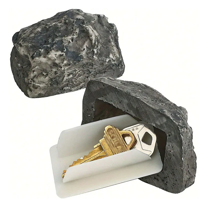 

Hide-a-Spare-Key Fake Rock Simulation Stone Resin Key Storage Box Key Hider