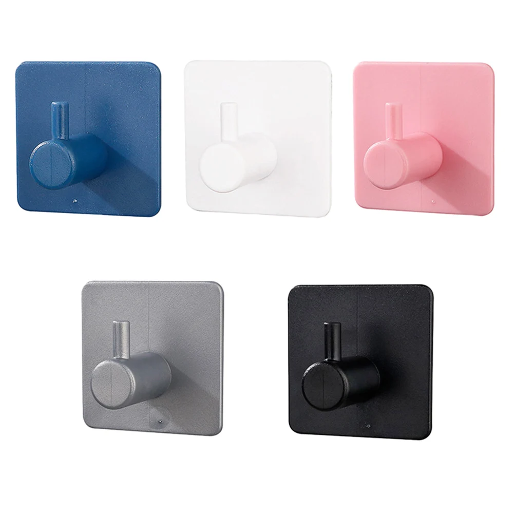 Description Picture 3 of item1PCS Holder Clothes Hooks Bathroom Kitchen Plastic Self Adhesive Wall Coat Rack Key Holder Rack Towel Hooks White Blue Fixture
