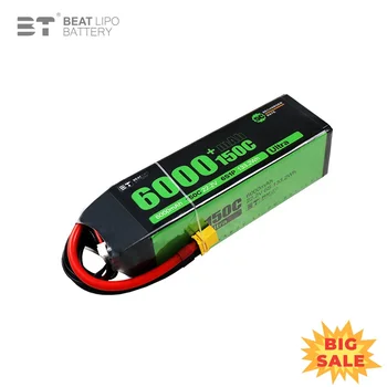 Batterie per Auto RC 22.2V Ioni di Litio 6000mAh 6S 150C Batteria Ricaricabile Lipo al Litio per Utensili Elettrici RC