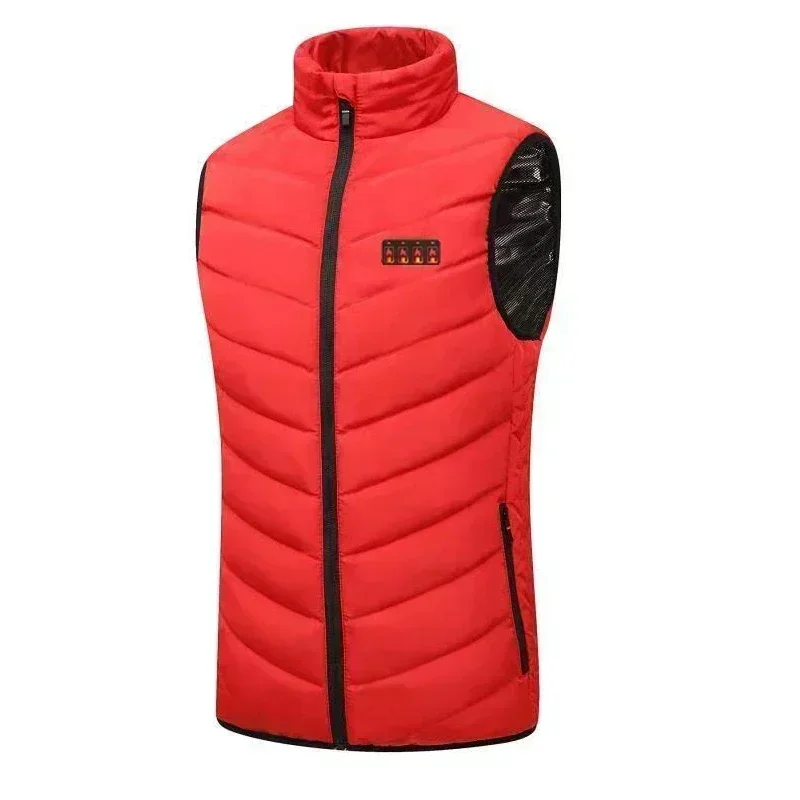 21 Zone Men's Sleeveless Electric Heated Jacket USB Infrared Thermal Heating Vest for Winter