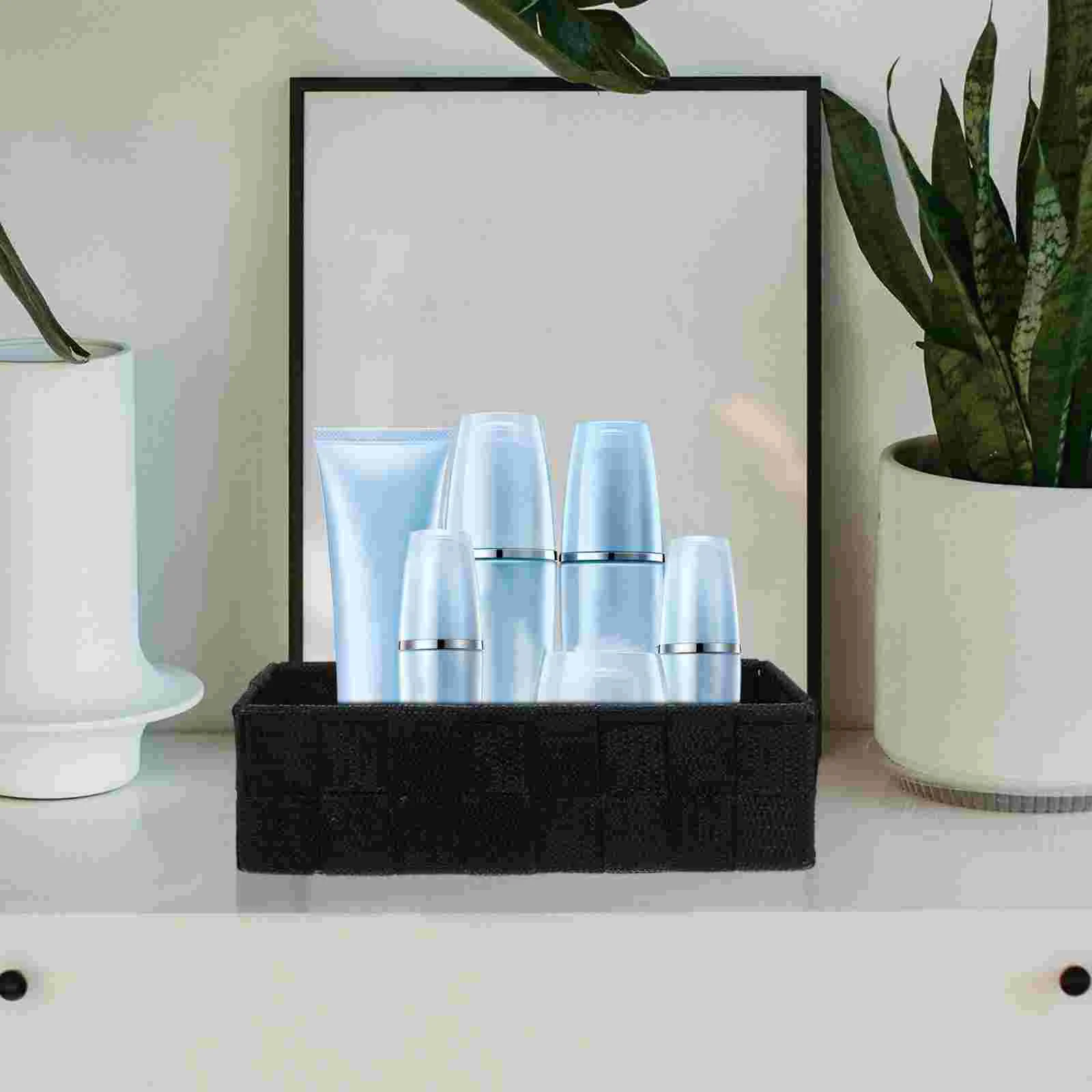 Storage Basket Baskets for Organizing with Lids Bathroom Countertop Closet Organization Accessories Books