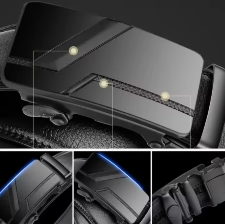 3,5cm Herren-Gürtelschnalle Schwarz Matt Automatische Schnalle Gürtelzubehör Klassische Schnalle – Detail 9