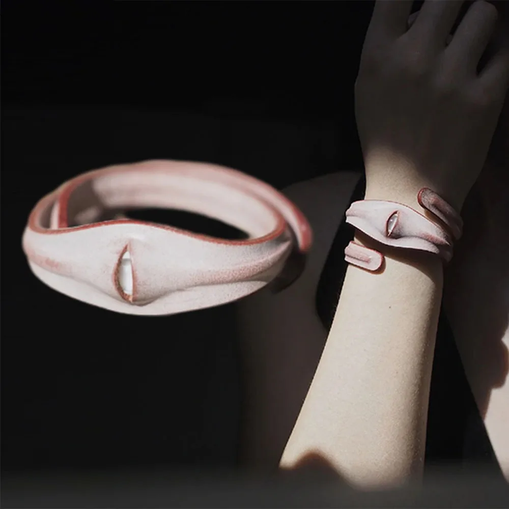 Devil's Eye Pink Personalized Bracelet Fashion Collar Jewelry Necklace Unisex Cosplay Party Pendant Gift