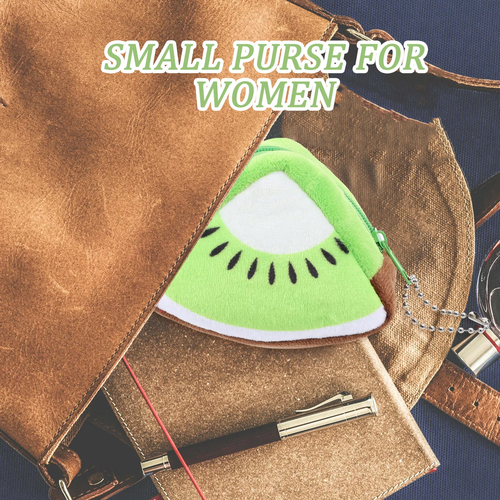 과일 동전 지갑 여성용 귀여운 작은 지갑 경량 지퍼 파우치 동전, 립스틱, 열쇠, 여행 필수품 선물